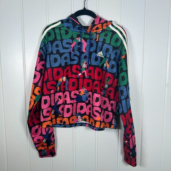 ADIDAS × FARM RIO Hoodie
3-Stripes Loose Cropped Colorful
EUC! Medium - Picture 2 of 7